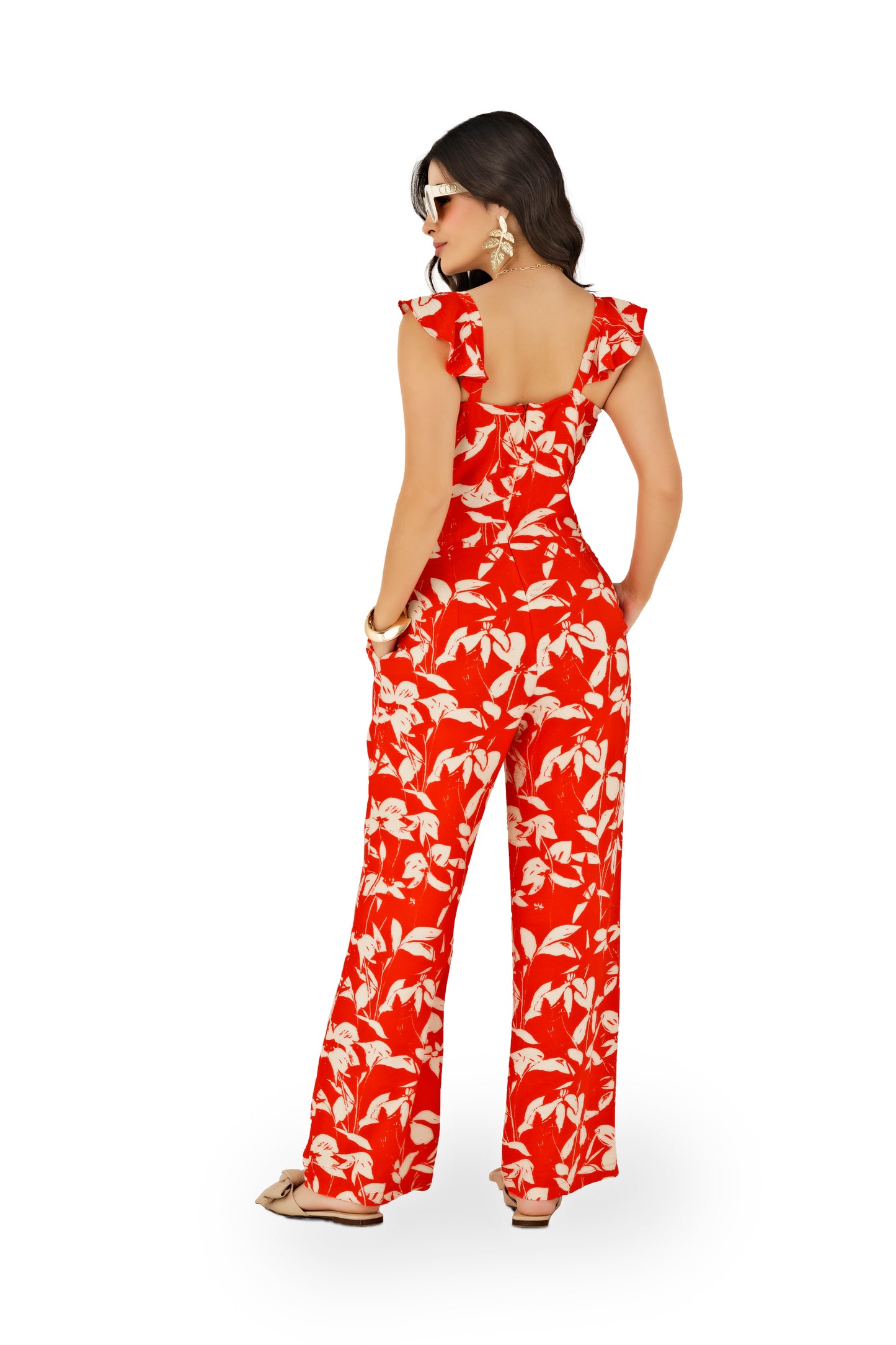 ENTERIZO EN RAYON VISCOSA NARANJA 2