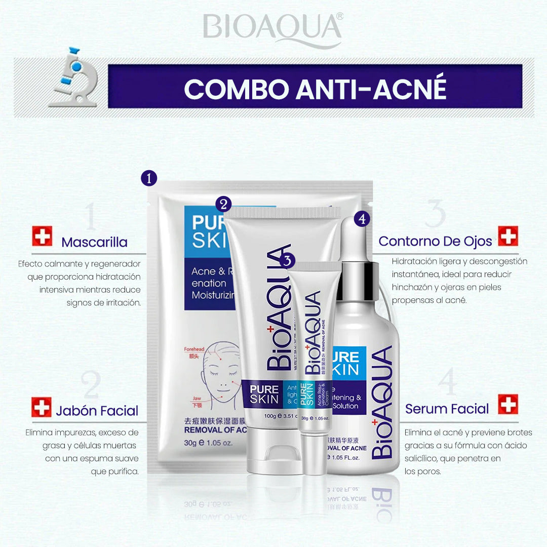 KIT ANTI ACNÉ BIOAQUA+CAJA
